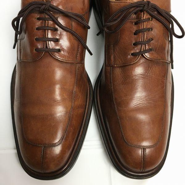 80-tals-90-tal Vintage Mezlan Spanien Skriptlogotyp U-tå Affärsskor Storlek 10M 27.5-28.0 Brun(BEGAGNAD)