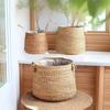 Woven Grass Planter Pot With Breathable Design For Living Room Decor Large Size