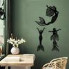 Wrought Iron Fish Wall Art Outdoor Garden Fence Decor Metal Animal Mural for Living Room Balcony Indoor Home Gift