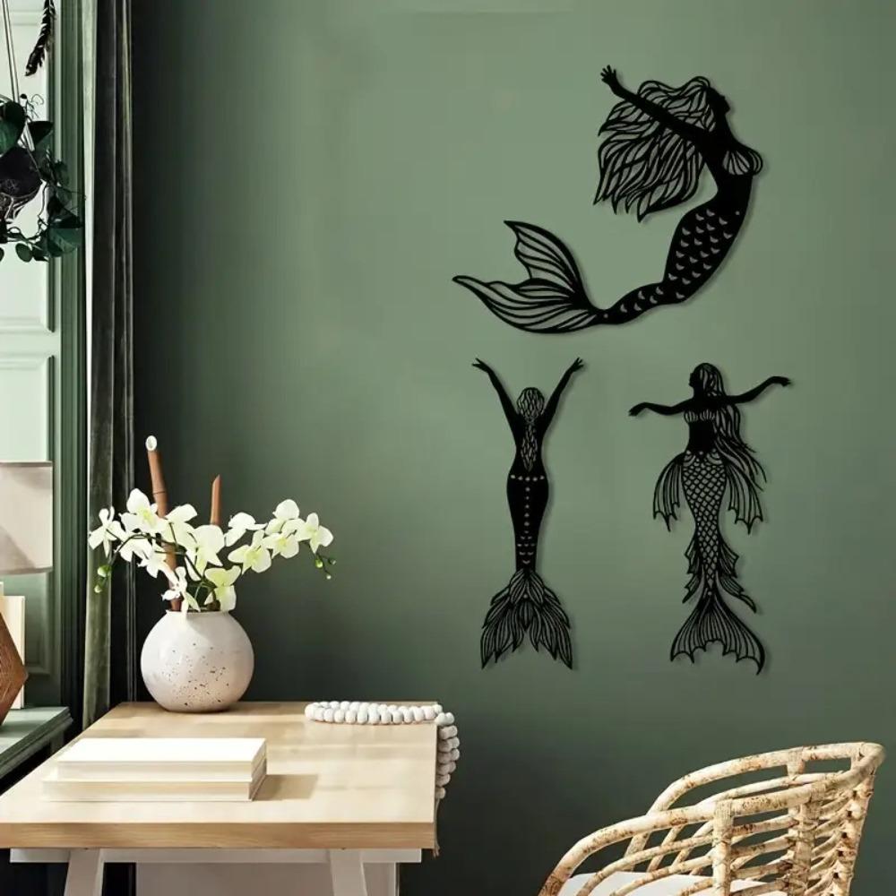 Wrought Iron Fish Wall Art Outdoor Garden Fence Decor Metal Animal Mural for Living Room Balcony Indoor Home Gift