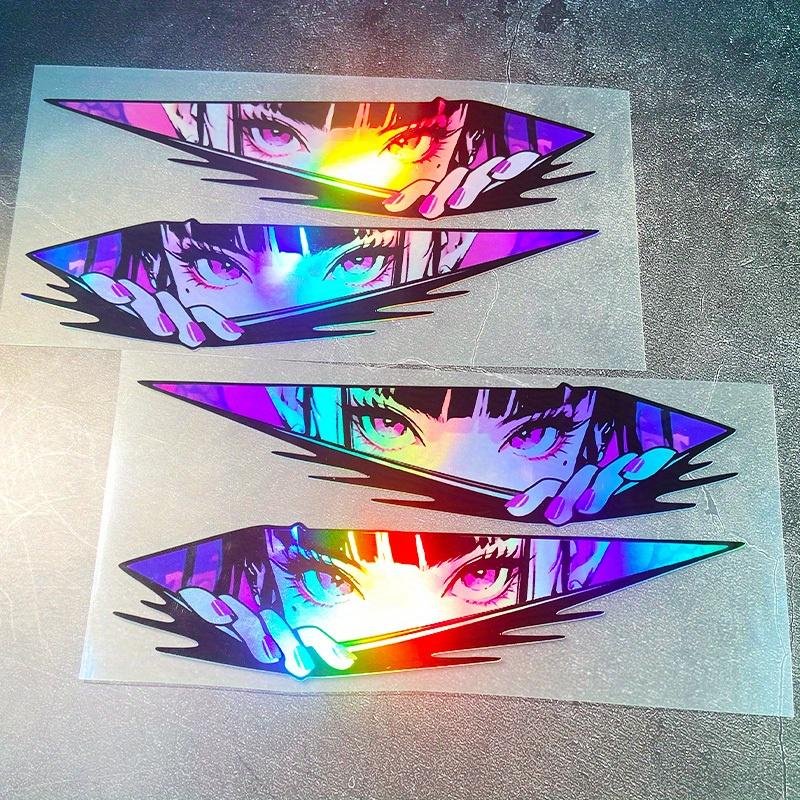 1Pair JDM Anime Motorcycle Stickers Waterproof for Motorbike Fuel Tank Side Panels DIY Scooter Helmet Box Durable Vinyl Decals