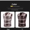 2025 Men's Autumn/Winter V-Neck Grid Knit Pullover Vest
