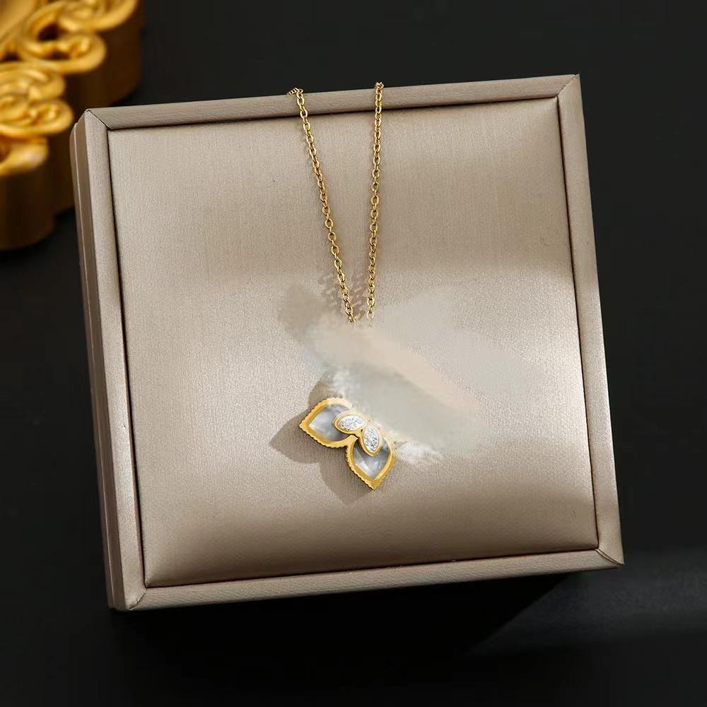 Colier din Oțel Titan Placat cu Aur de 18K, Lanț Claviculă de Înaltă Calitate pentru Femei - Bijuterii care nu se Decolorează