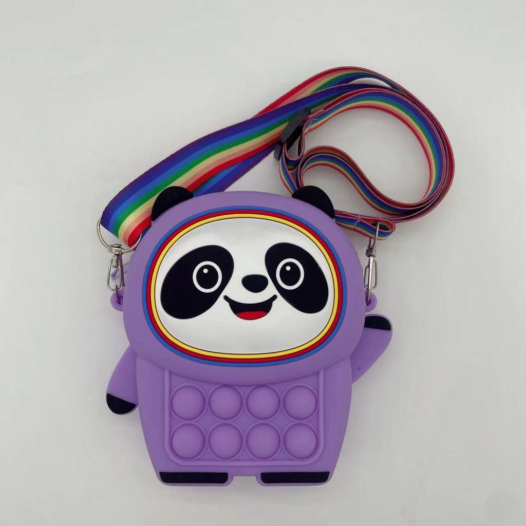 Crossbody Bubble Pop It Coin Purse - Silicone Mouse Killer Decompression Toy