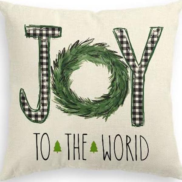 New Christmas Tree Printed Pillowcase Home Cushion Cover Christmas Decoration Sofa Pillowcase