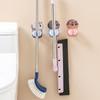 Selbstklebender Wand-Wischmopphalter Bürsten-Organizer-Ständer Mehrzweck-Türschlüssel Regenschirm-Haken Haken Badezimmer Zahnbürsten-Aufbewahrung
