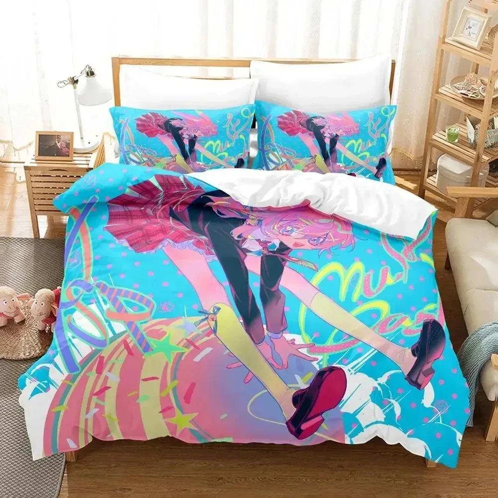 Anime Muse Dash Game Bedding Set Duvet Cover Bed Set Quilt Cover Pillowcase Comforter King Queen Size Boys Adult Bedding Set