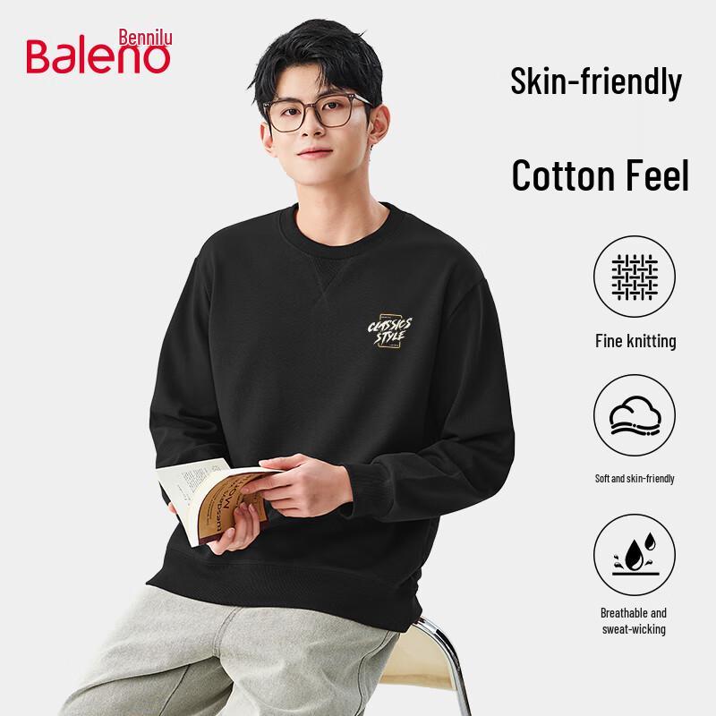 Baleno Men's American Fashion Heavyweight Crewneck Sweatshirt