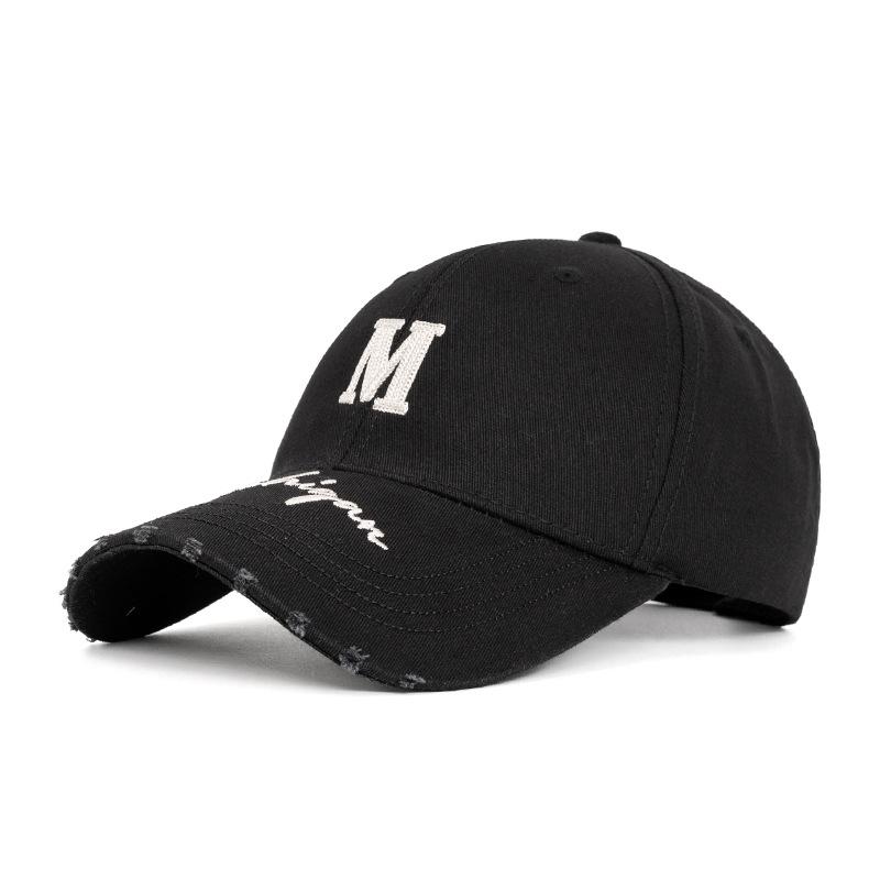 

Бейсболка с вышивкой букв, мягкий верх, для мужчин, женщин, парная, солнцезащитная чёрный