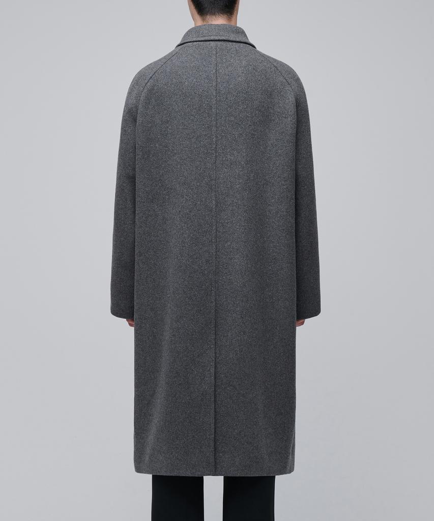 Musinsa Standard Cashmere Blend Oversized Balmacaan Coat [Medium Grey]