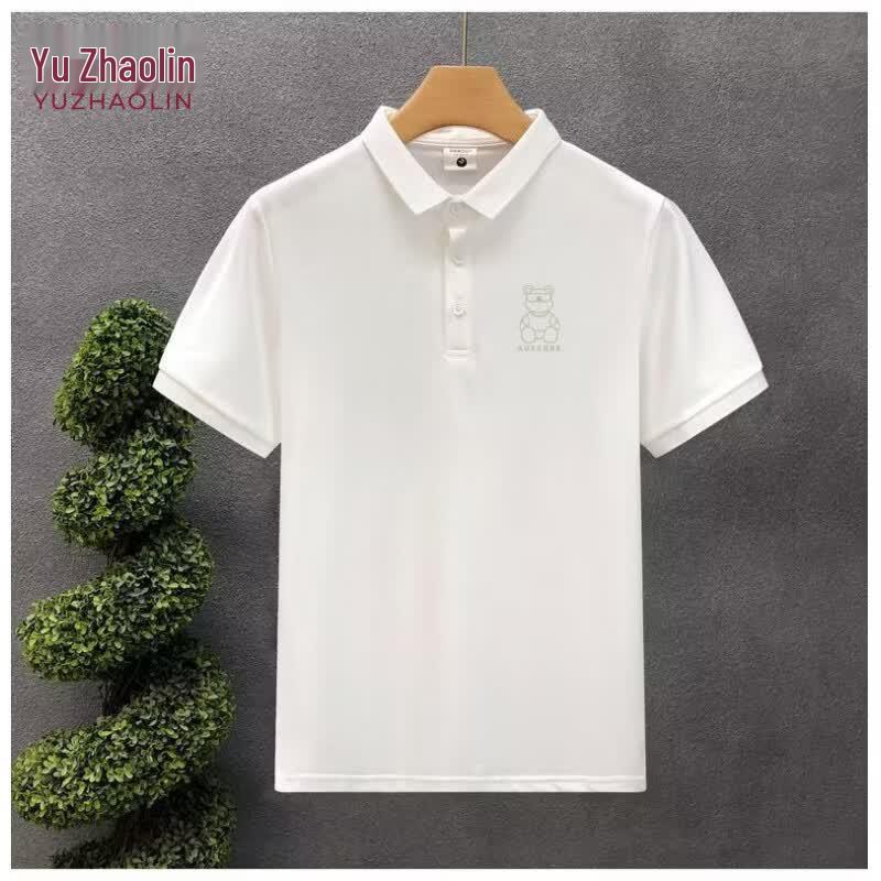 YUZHAOLIN Men s Short Sleeve Polo Shirt L