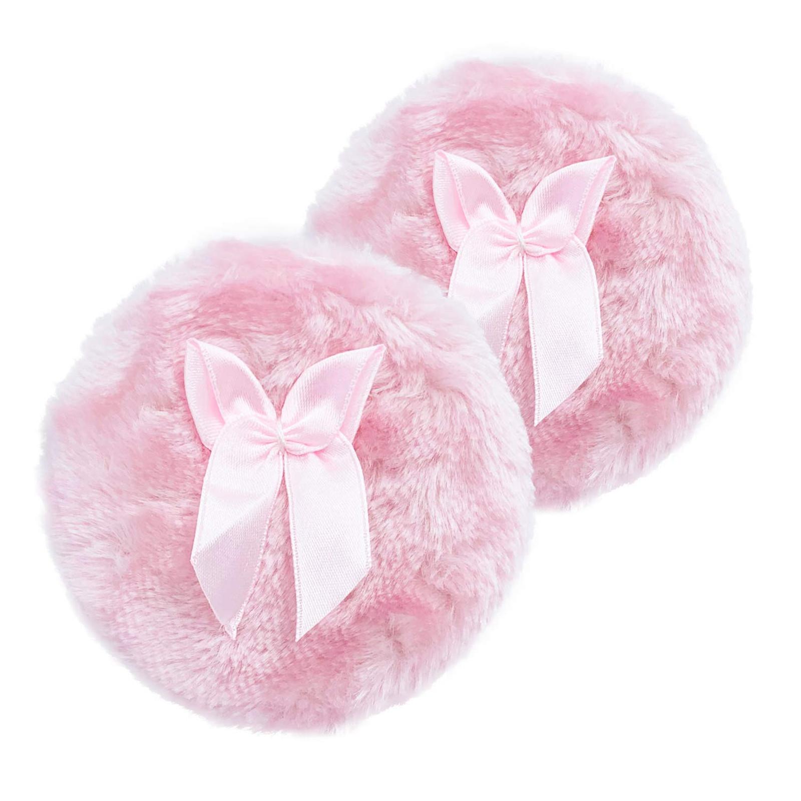 

2-Pack Of Large Puffs, Soft And Puffs With Ribbon Handles, Suitable For Most People One Size розовый