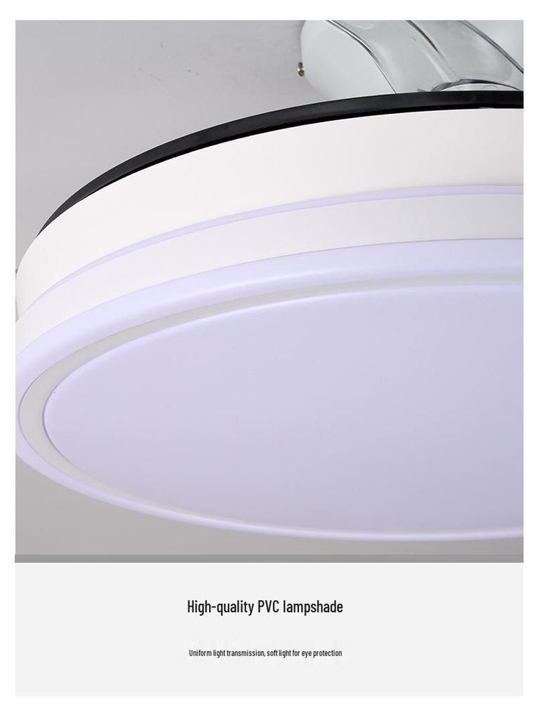Invisible Silent Variable Frequency Ceiling Fan with Light for Living Room or Bedroom