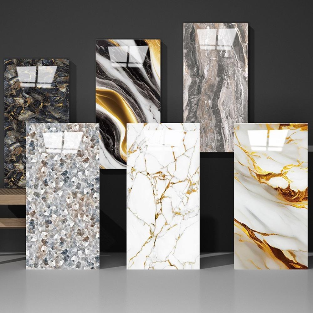 Self Adhesive Wall Stickers 30x60cm Floor Tile Sticker New Marble Tiles  Kitchen Decoration