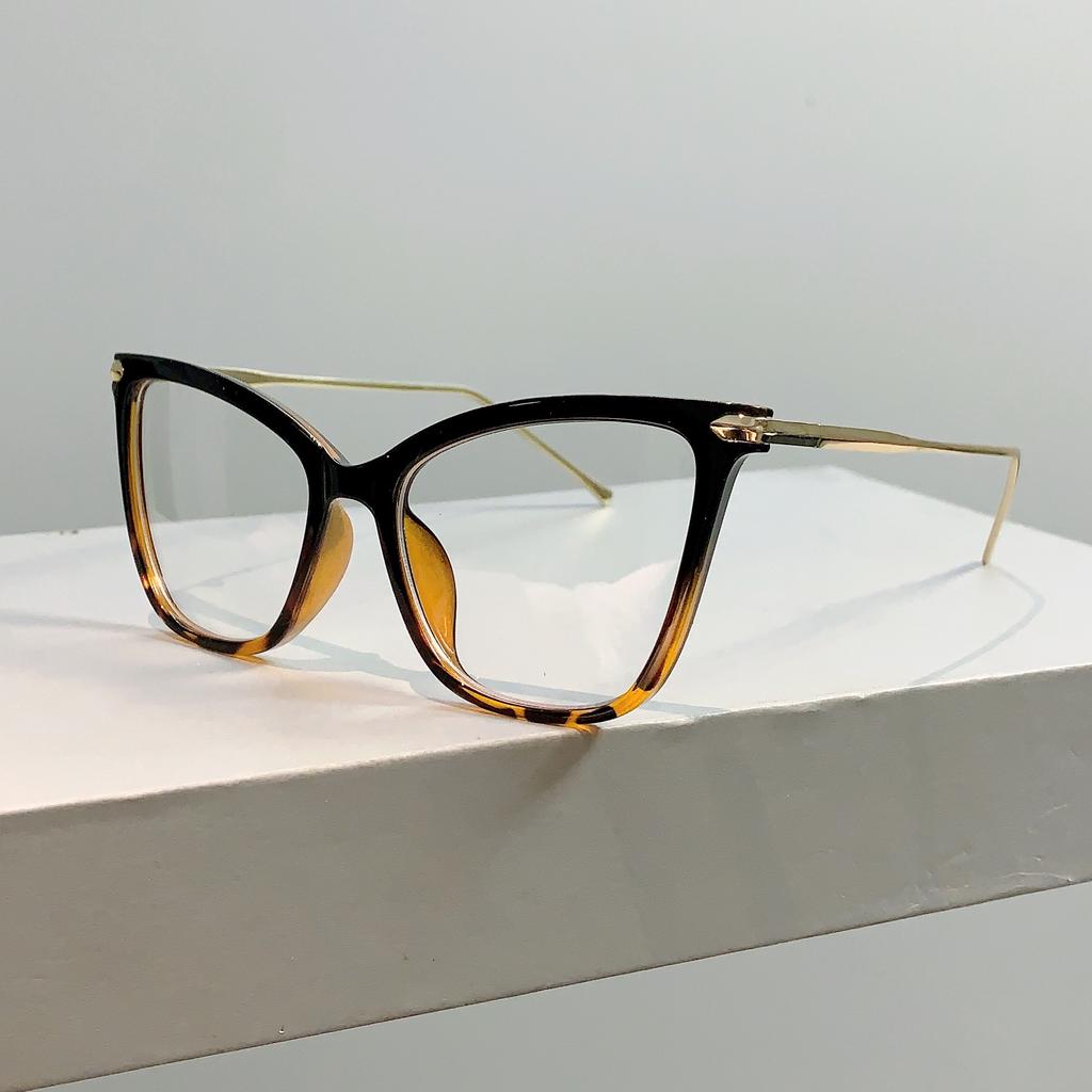 Women Cat Eye Glasses  New in Trendy Oversized Blue Light Blocking Eyewear Stylish Brand Non-prescription Eyeglasses