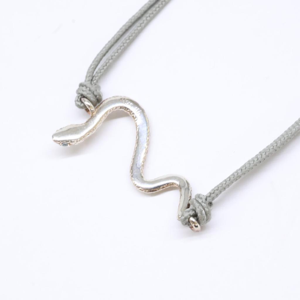 VENDOME AOYAMA VENDOME BOUTIQUE VBSB4067LSBT SV925 Asahiyama Zoo Support Project Japanese Rat Snake Bracelet SilverUsed