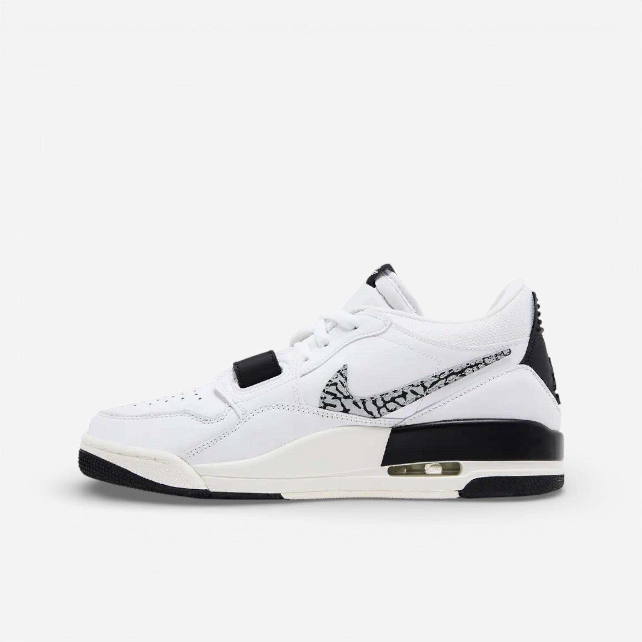 Wathe Jordan Legacy 312 Low Wit Zwart Olifant Swoosh 41 Zwart