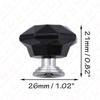 KAK Acrylic Crystal Diamond Furniture Knobs 26mm Colorful Kitchen Cabinet Handles Black Drawer Knobs Door Pull Furniture Hardwar