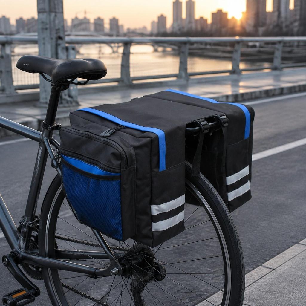 Bike Rear Rack Pannier Bag Easy to Install for Everyday Rides