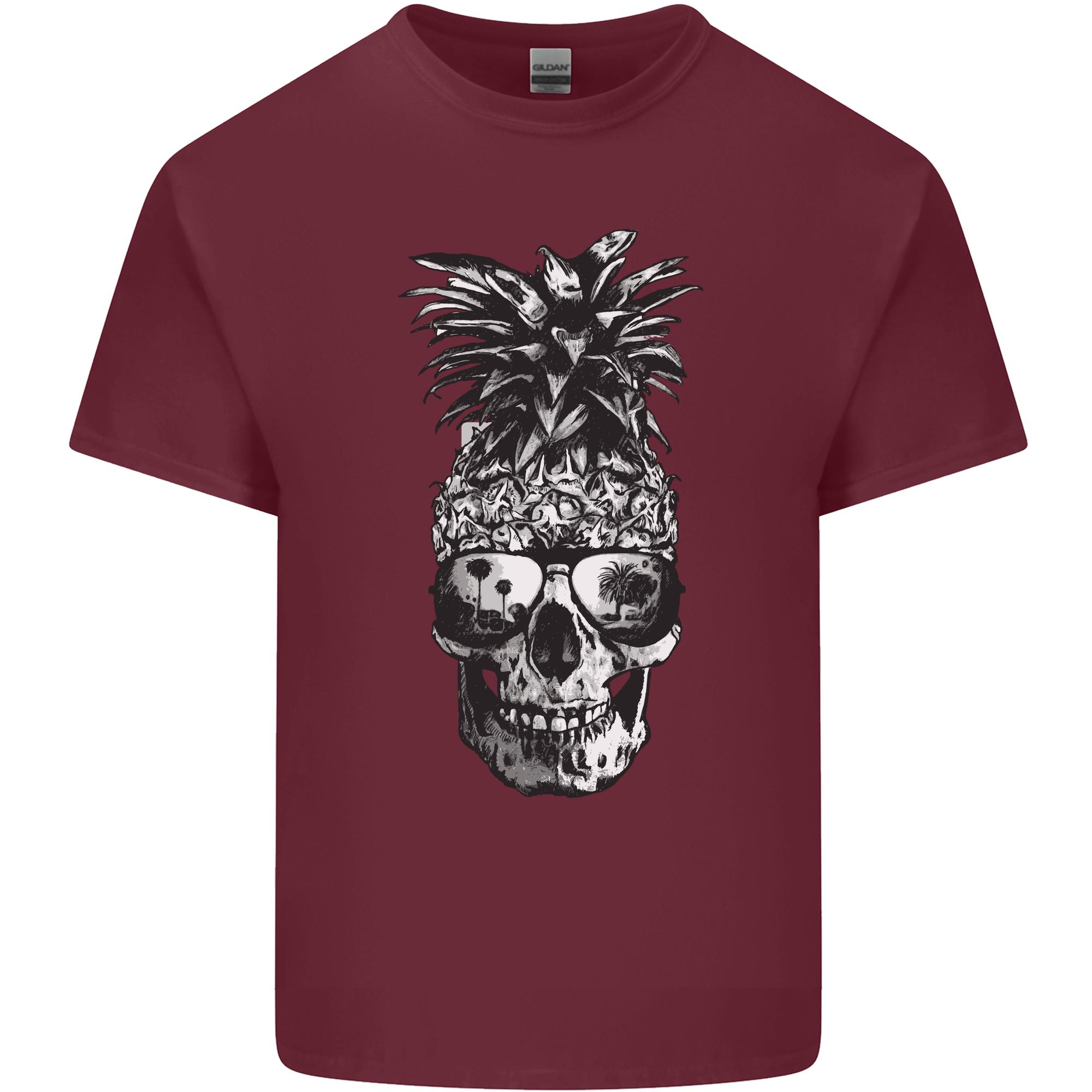 Pineapple Skull Surf Surfing Surfer Holiday Unisexs Light Cotton TShirt S