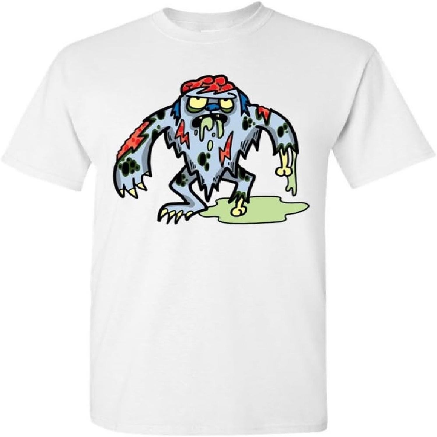 Zombie Yeti Undead Animals Adult DT T-Shirt Tee S