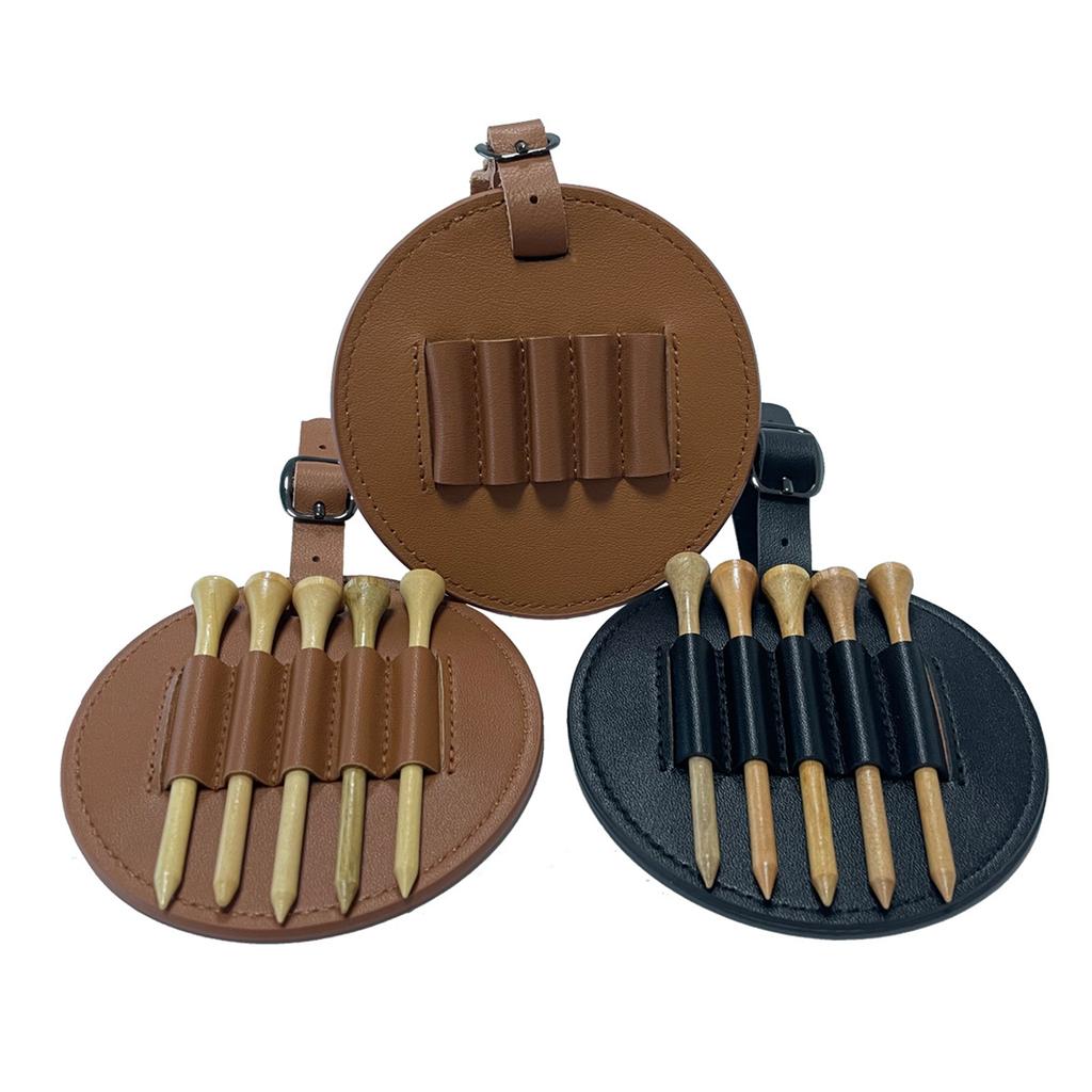 Wasserdichter Golf-Tee-Halter PU-Leder Golf-Tee-Aufbewahrungstasche Golf-Steckfach Geschenk für Golfer Männer und Frauen