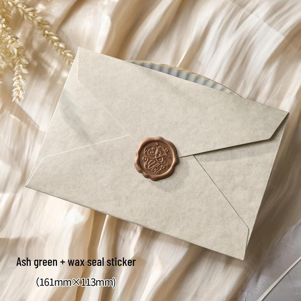 Romantic Retro Nostalgic Sheepskin Texture Stationery Set with Wax Seal Stamp for Artistic Love Letters and Invitations