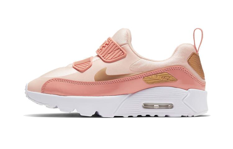 

Nike Air Max Tiny 90 Cushioning Low top Kids Lifestyle Shoes White Pink Children Aged 3 7 Years Old 881927-605 35