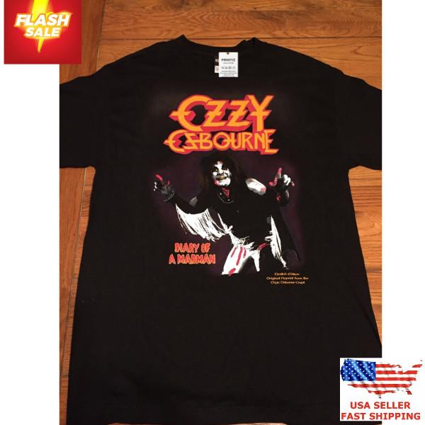 Ozzy Osbourne Diary of a Madman Shirt 90s Limited Edition Concert Tee Unisex T-Shirt M