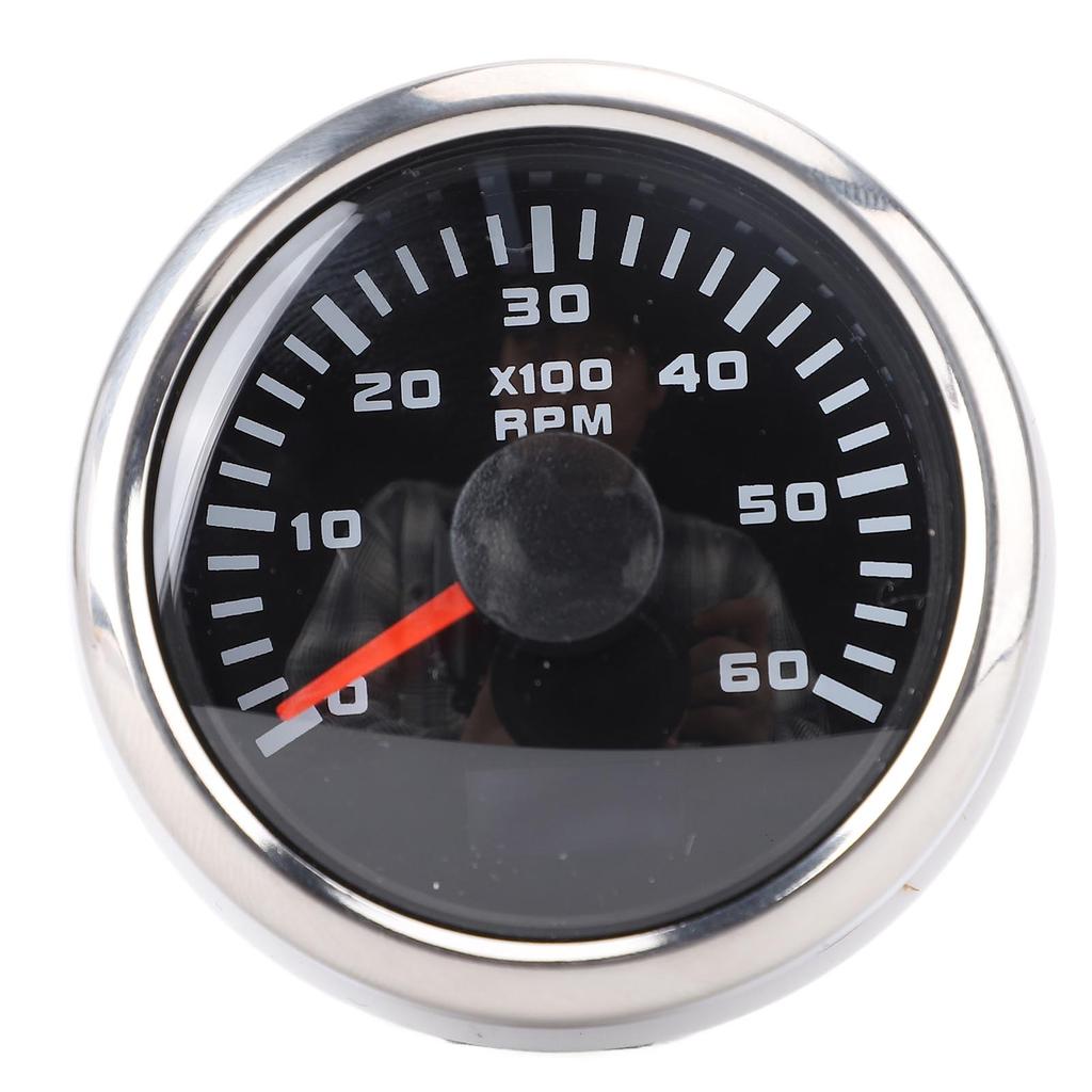 52mm 2inch Car 6000RPM Tachometer Gauge with Hour Meter 7 Color Backlight RPM Meter Kit for Truck Tractor Car RV Boat