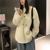 Pit Strip Hooded Sweater Coat Women's Autumn Loose Fashion Casual Soft Waxy Sweater Top