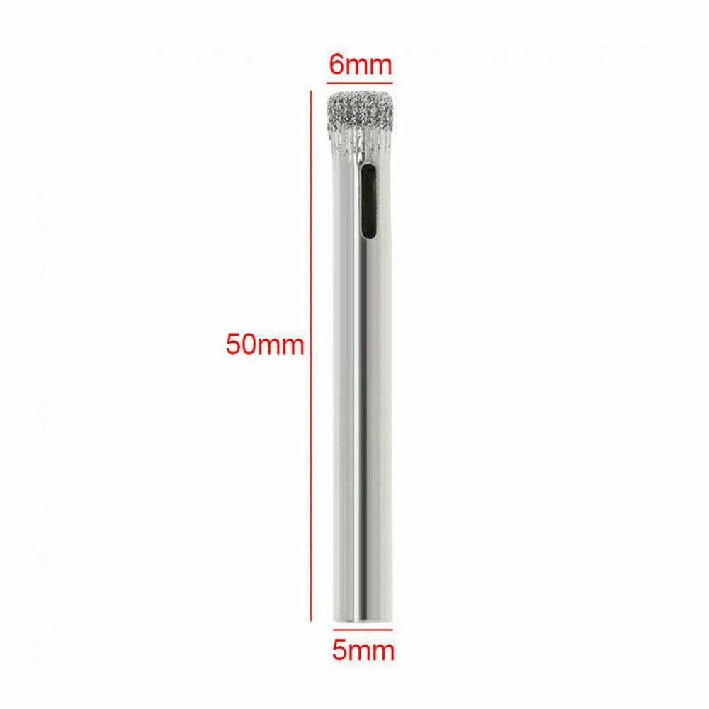 12Pcs 6mm Emery Coated Hss Drill Bit Set-Tile Marble Glass Ceramic Hole Saw Open-Drilling Bits Emery Core Bit Power Tools