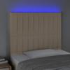 VidaXL Tête de Lit à LED Meuble de Chambre à Coucher Accessoire de Lit Simple Tête de Cadre de Lit Intérieur Crème 3122657