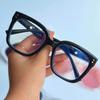Fashion Square Clear Glasses Women Anti Blue Light Computer Eyewear Optical Spectacles Men Rivet Frame