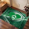 Tappeto in Velluto di Cristallo con Stampa Calcio Werder Bremen, Comodo Assorbente d'Acqua Antiscivolo Tappeto per Pavimenti Interni