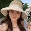 Fashion Large Brimmed Sunscreen Hat Casual Lace Grass Hat Fisherman Hat Outdoor