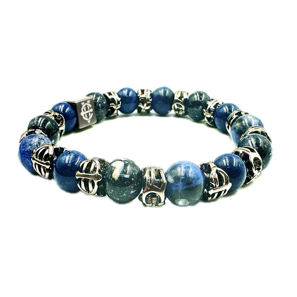 Eightvolume Ev Emblem Bead Bracelet (Blue)