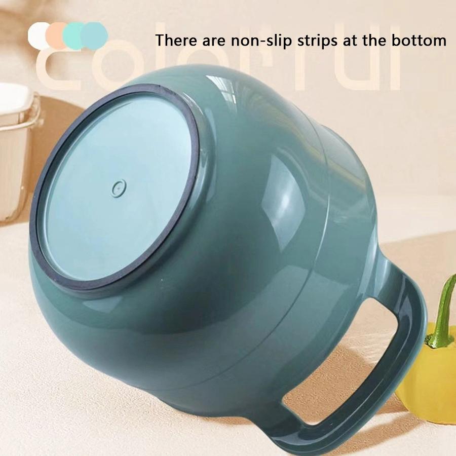 4PCS multi-functional baking flour mixing bowl Plastic fruit and vegetable salad tray handle easy storage kitchen wash basket