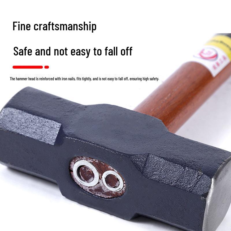 1.2m Wooden Long-Handle Octagonal Demolition Sledgehammer for Heavy-Duty Construction