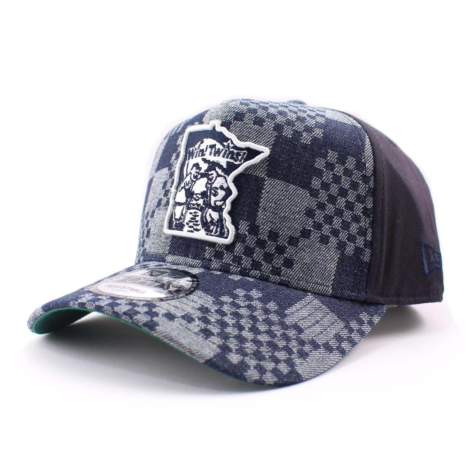 

New Era 9FORTY Minnesota Twins MLB DENIM NAVY PATTERN SNAPBACK CAP MINNESOTA TWINS Hat 940AF A-FRAME A-FRAME [Used]