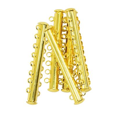 5 Sets Multi Strand Slide Magnetic Clasps DIY Jewelry 8 Strand 46x10x6mm