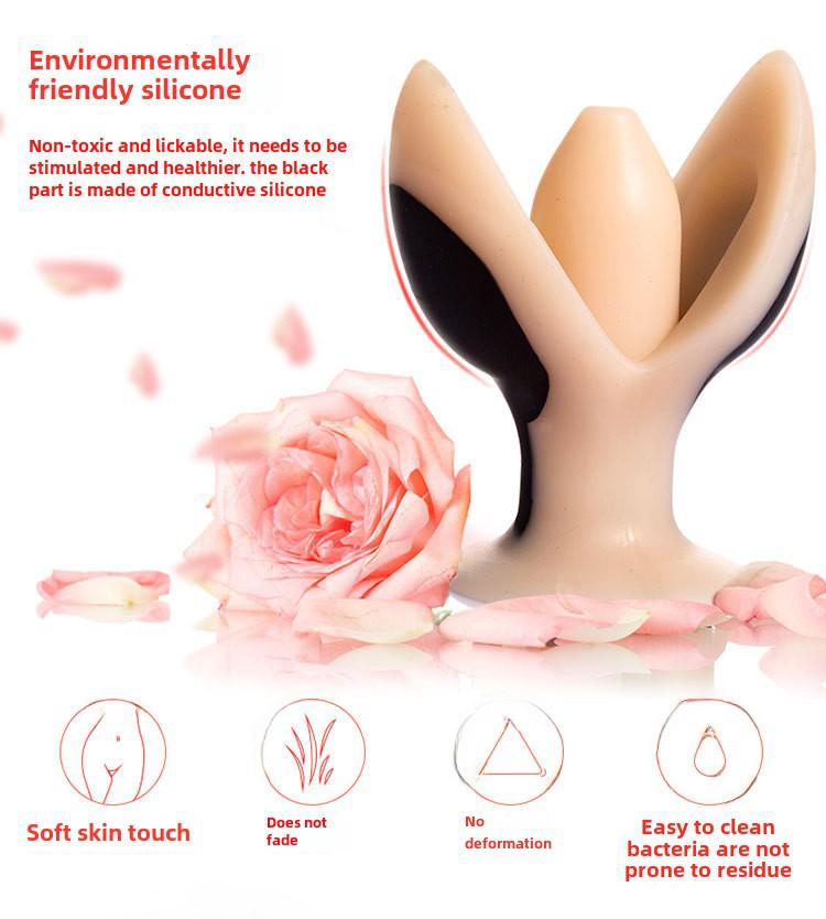 Vibrating Silicone Anal Plug with Electric Pulse Stimulation - Adult Erotic Toy