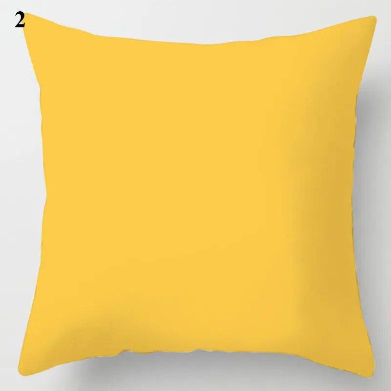 Decorative Cushion Cover Yellow Gray Floral Animal Geometric Pillow Covers Throw Pillows Polyester Single Side Print Pillowcases