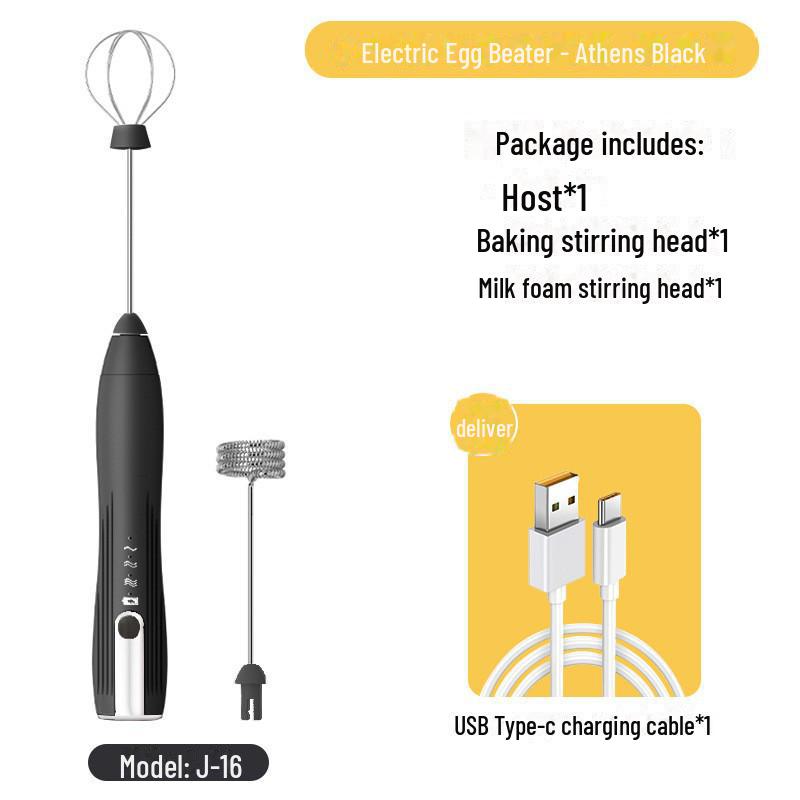 Rechargeable Wireless Handheld Electric Milk Frother and Egg Beater