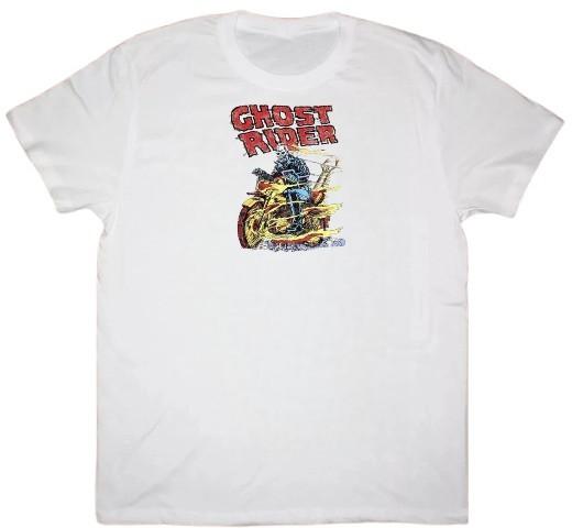 Marvel Comics Ghost Rider Bike Graphic Print Unisex T-Shirt Graphic Tee XXL