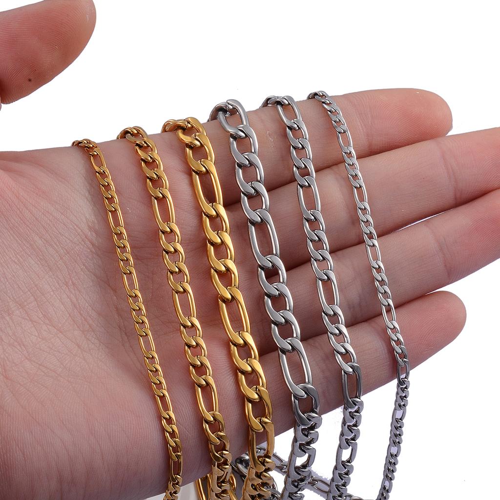 Klassische Edelstahl Figaro-Kette Heißer Verkauf Hochwertiger Schmuck für Männer und Frauen