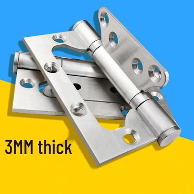 White Stainless Steel Concealed 4-5" Silent Hinges for Wooden Indoor Bedroom Doors