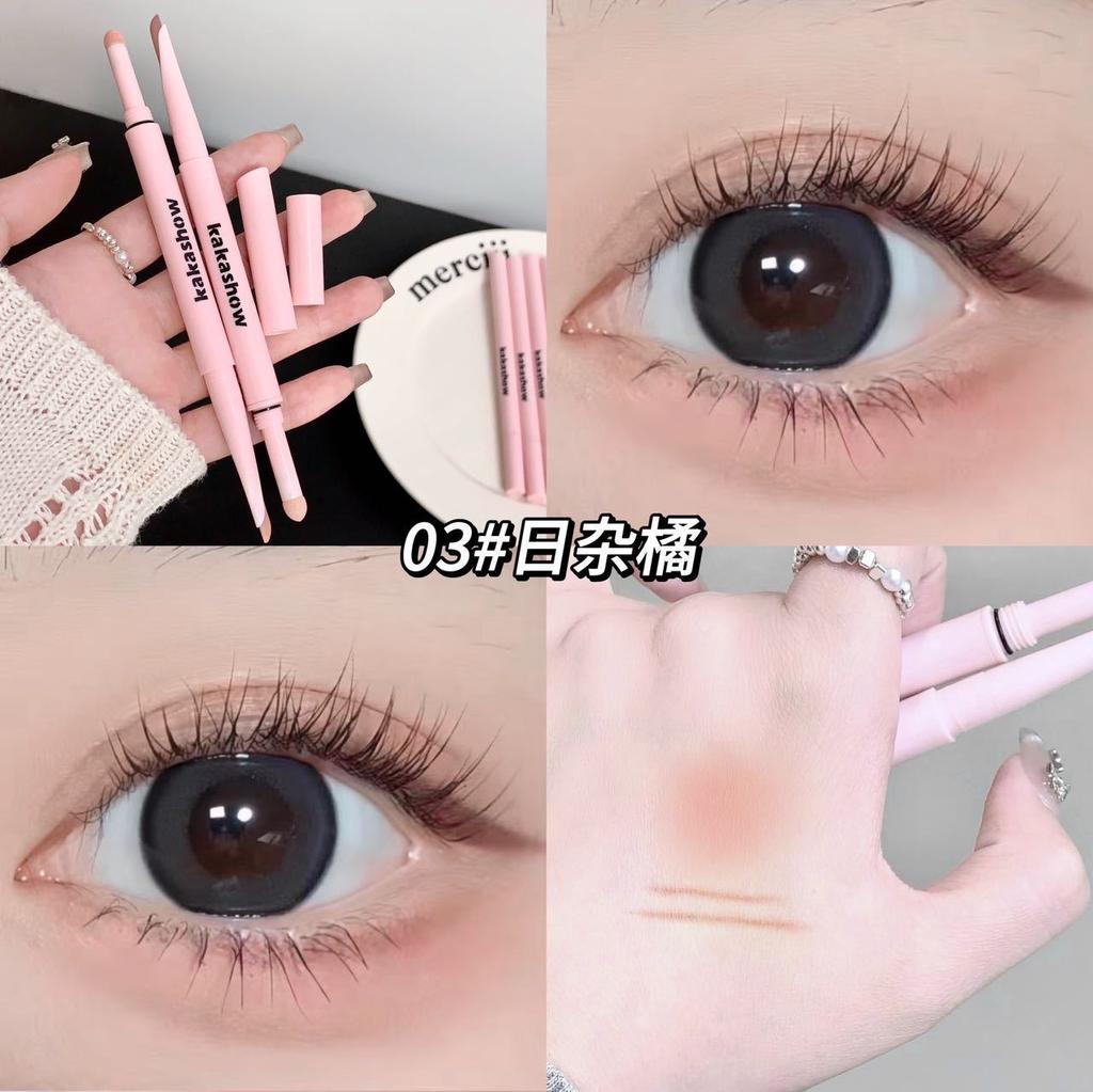 Doppelköpfiger Seidenraupen-Stift für Lügen, Muttergesundheit, Seidenraupen-Eyeliner Zwei in Eins, Natürlicher Schatten zum Aufhellen, High Light, Pseudo-Naturgesicht