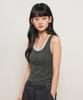 GENERALIDEA Solid U-Neck Sleeveless [Charcoal] / Wbe2L01517