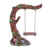 Elegant Flower Tree Swing Resin Statue Ornament Home Desktop Shelf Decors For Indoor Outdoor Garden Landscape Displays